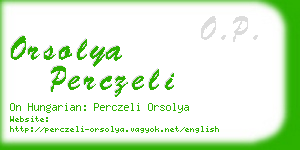 orsolya perczeli business card